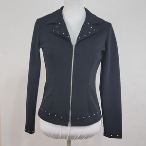 Indications rhinestone black party jacket size 3